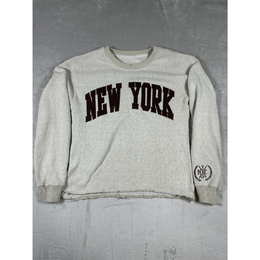 New York Popular New York Gray Pullover Sweat Shirt Size S